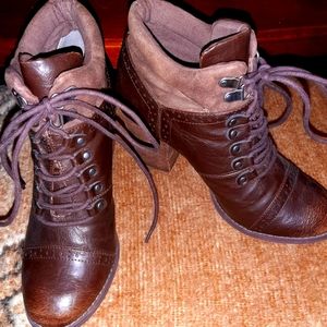 Not rated barewood taupe booties size 10.